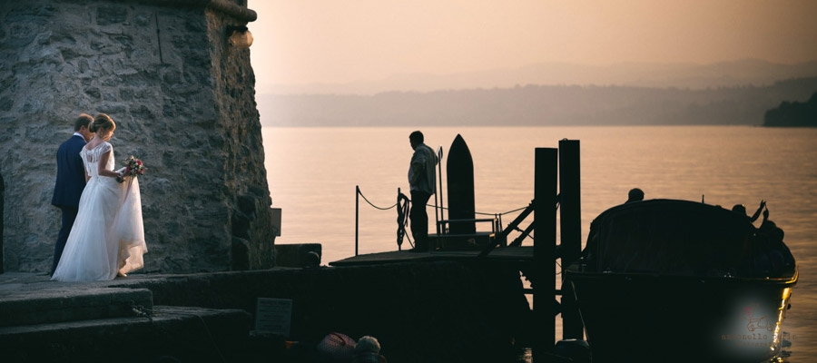 isola del garda,tramonto,fotografie del matrimonio