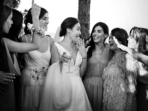 alt=Celebration moments during Irida & Steven’s destination wedding reception