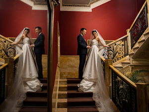 ritratto degli sposi a villa fiordaliso gardone riviera