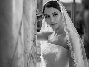 ritratto della sposa sul lago di garda