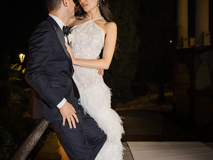 coppia sposi romantica sul lago di Garda Villa Alba