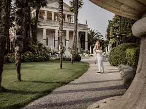 Foto proposta di fidanzamento Villa Cortine  lago vista romantica