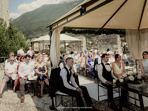 Momento cerimonia al Castello di Malcesine Lago di Garda