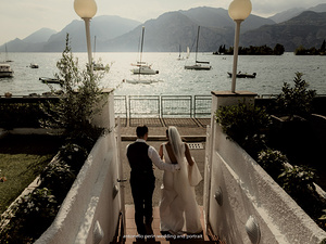 Sposi con vista Lago di Garda al Castello di Malcesine
