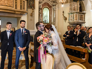 gli sposi si incontrano per la prima volta lago di garda