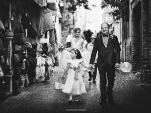 arrival of the bride, sirmione wedding