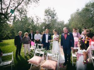 civil ceremony in the garden, wedding photographs