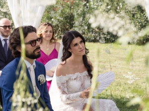 momento della cerimonia all'aperto