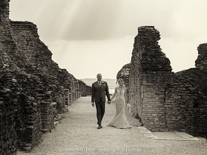 Servizio fotografico di matrimonio alle Grotte di Catullo, Sirmione