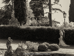 Wedding photoshoot at Grotte di Catullo Roman Ruins, Sirmione Italy